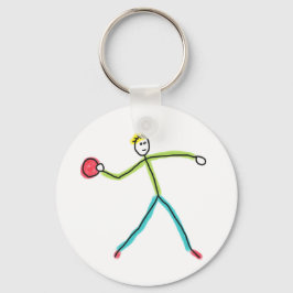 Dodgeball Stickman Nyckelring