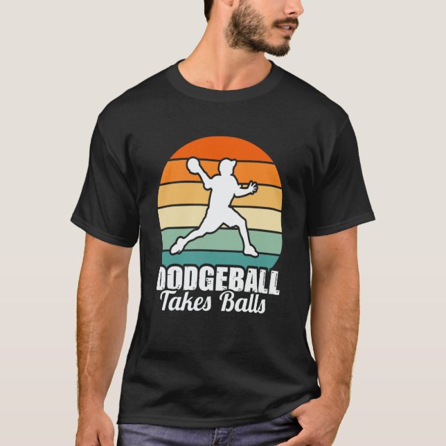 Dodgeball Takes Balls Men Women Father Dodgeball P T Shirt (Framsida)
