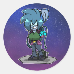 Dodger Chibi Sticker Runt Klistermärke
