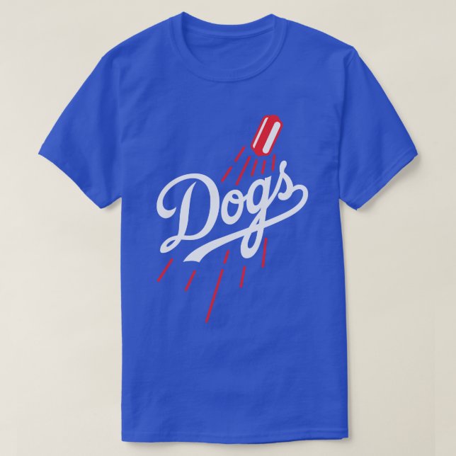 Dodger Hundar Blue TShirt T Shirt (Design framsida)
