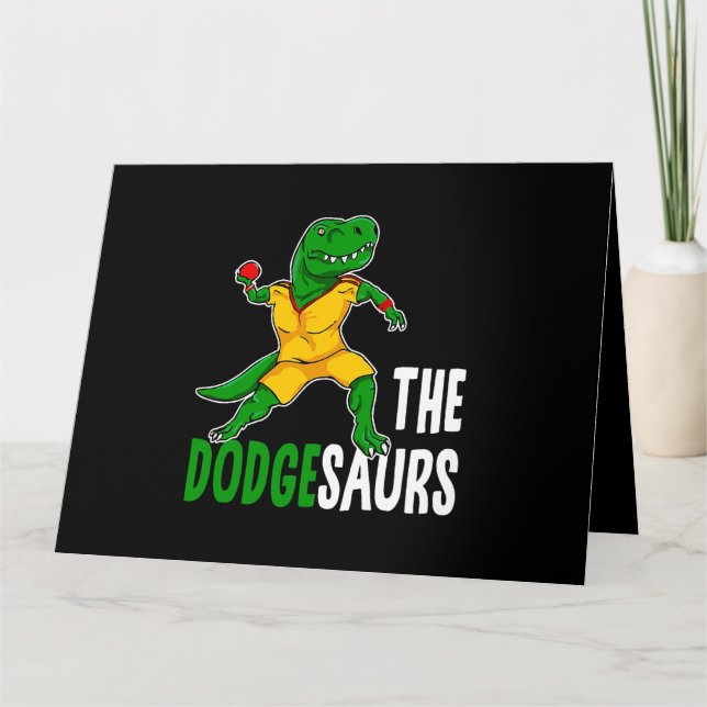 Dodgesaurs Dodgeball Team Namn Dinosaur Dodgeb Kort (Framsida)