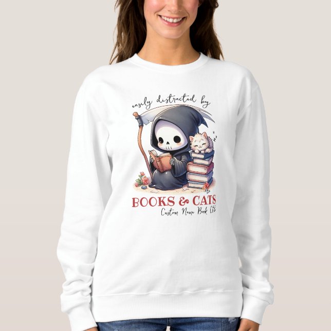 Dödgrävaren Bokälskare, Anpassad Bokklubb T Shirt (Framsida)
