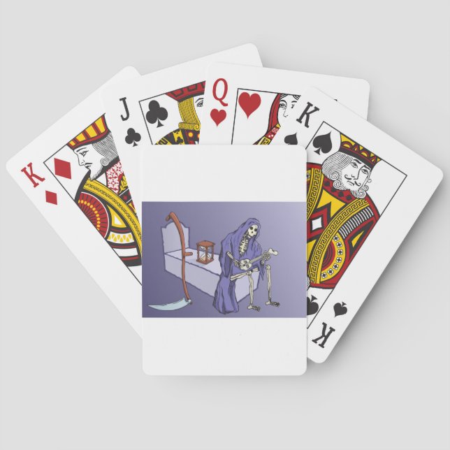 Dödgrävaren väntar med timglas casinokort (Baksidan)