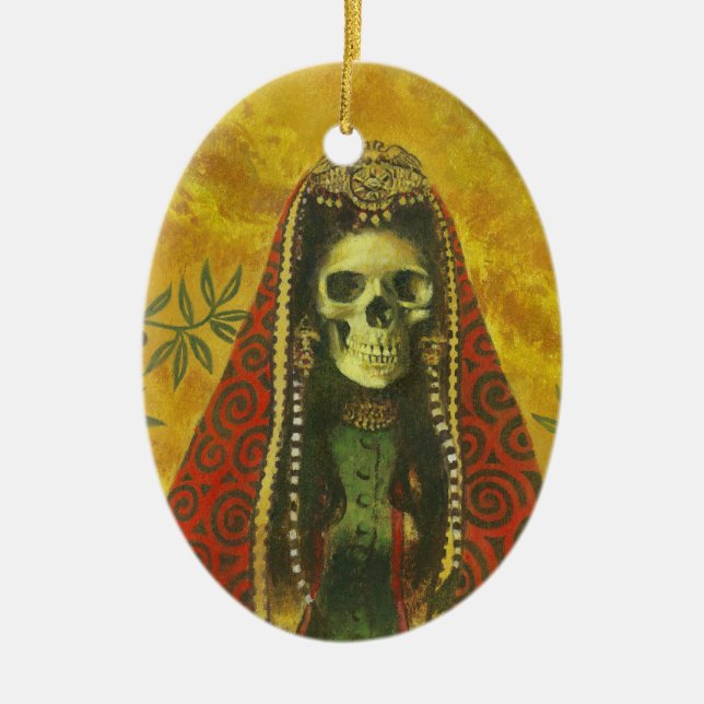 Dödhäxaprydnad Julgransprydnad Keramik (Framsidan)