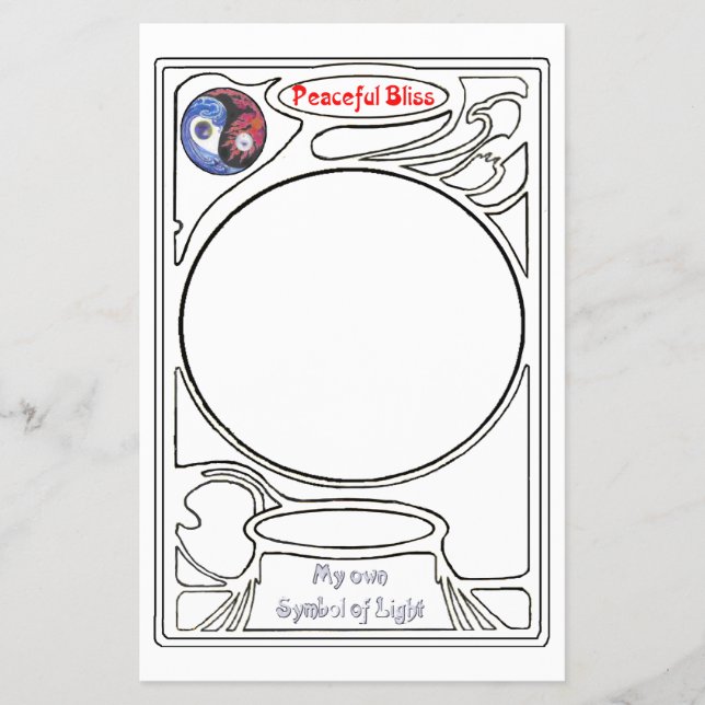 Dödla på symbolen Peacnice Bliss Flygblad (Framsidan)