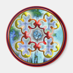 Dödla på symbolen Peacnice Bliss Magnet