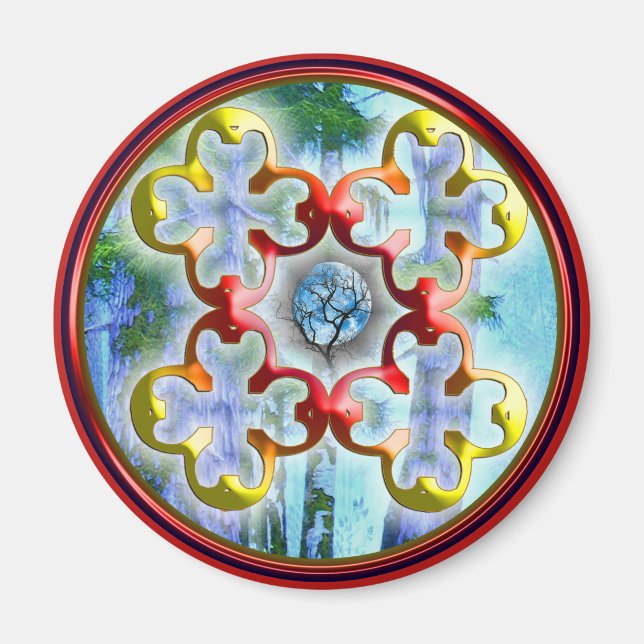 Dödla på symbolen Peacnice Bliss Magnet (Framsidan)