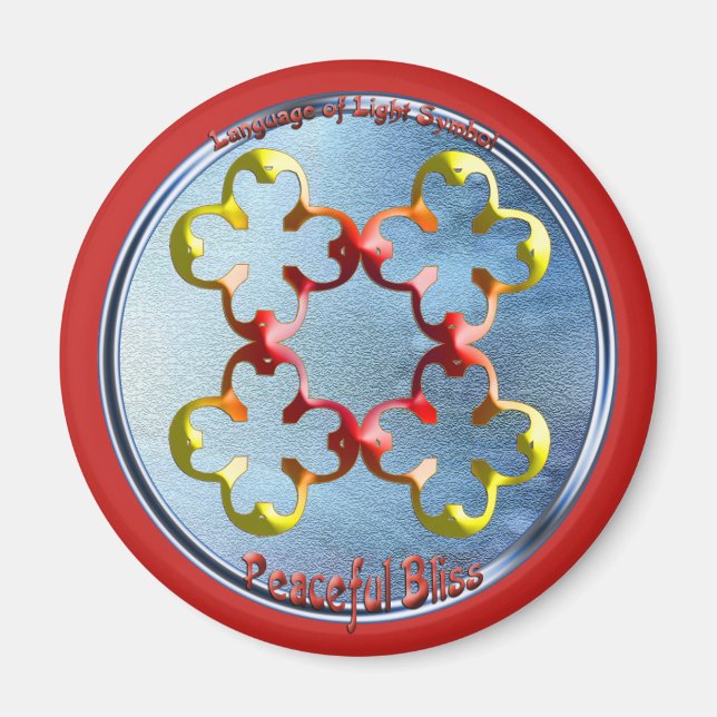 Dödla på symbolen Peacnice Bliss Magnet (Framsidan)