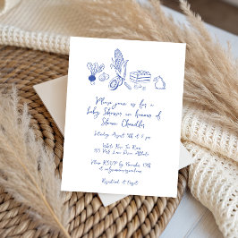 Dodle Locally Grown Farmers Market Baby Shower Inbjudningar