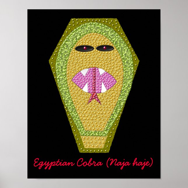 Dödlig egyptisk kobrautskrift poster (Framsidan)