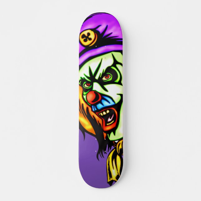 Dödlig ond clown skateboard bräda 21,5 cm (Framsida)