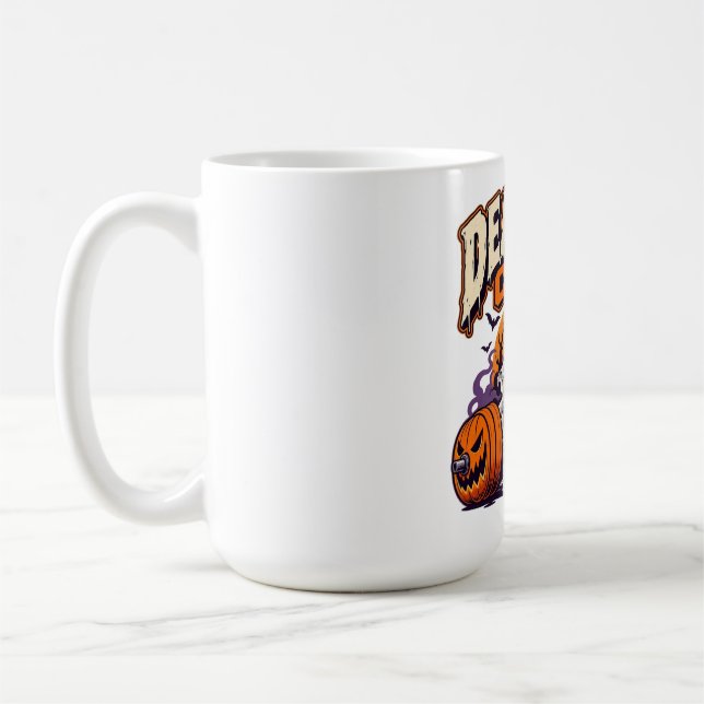Dödlyftsklubben Rolig Halloween Gym Kaffemugg (Vänster)
