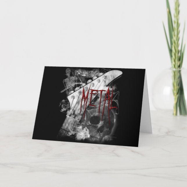 Dödmetallgitarr Kort (Framsida)