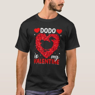 Dodo är min Valentine Kärlek Hearts Dodo Bird Va T Shirt