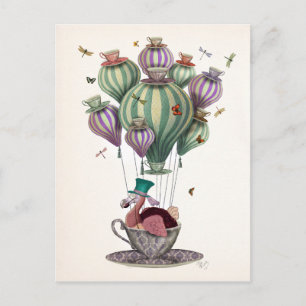 Dodo Balloon with Dragonflies Vykort