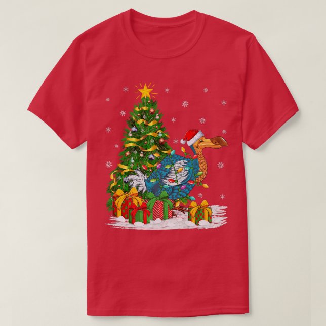 Dodo Bird Älskare-familjen Matching Santa Hat Dodo T Shirt (Design framsida)