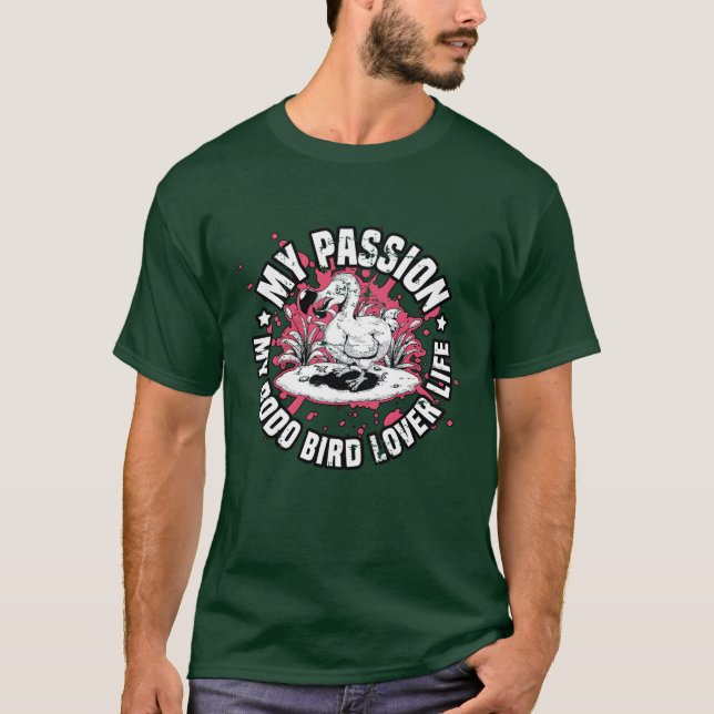 Dodo Bird Älskare Min passion min Dodo Etinct Bird T Shirt (Framsida)