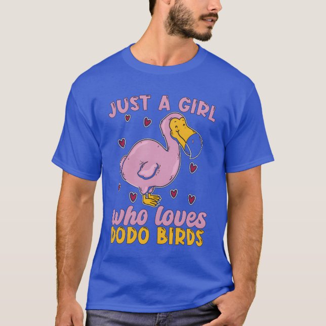 Dodo Bird, bara en flicka som Kärlek Flighless Bir T Shirt (Framsida)