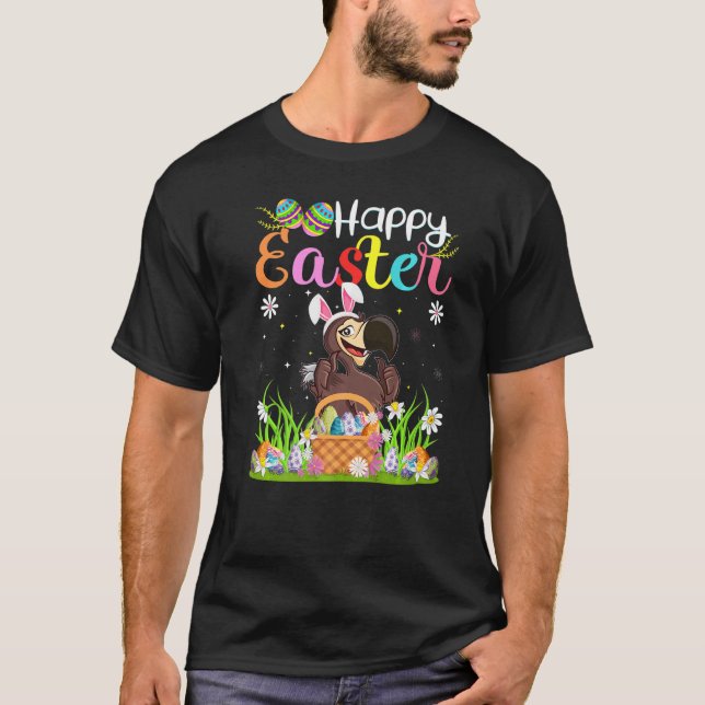 Dodo Bird Bunny Egg Hunting Funny Dodo Lycklig Eas T Shirt (Framsida)