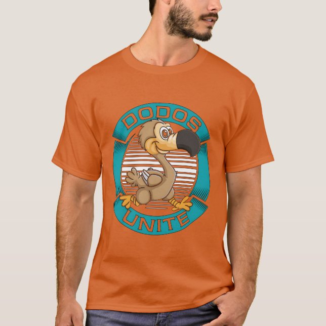 Dodo Bird Dodos Unite Flightless Etinct Birds vint T Shirt (Framsida)
