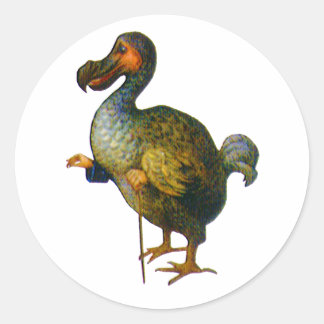 Dodo Bird från Alice i Wonderland Runt Klistermärke