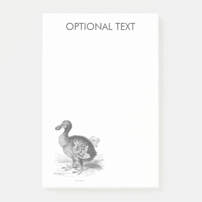 Dodo Bird Illustration Post-it Block (Framsida)