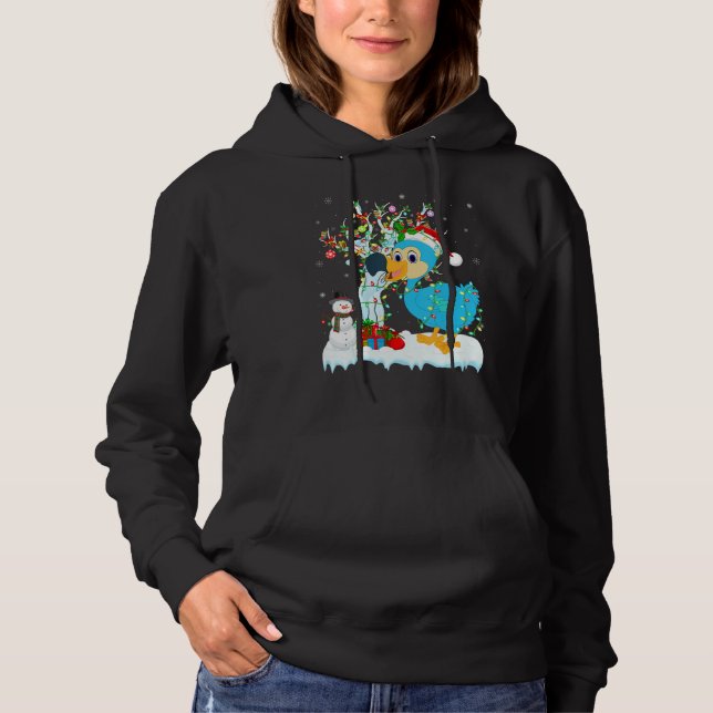 Dodo Bird Julafton Träd Lighting Santa Hat Dodo Kr T Shirt (Framsida)