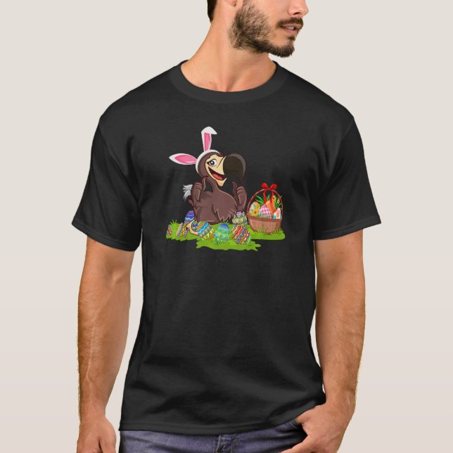 Dodo Bird Påskägg Hunting Bunny Dodo Påsk Sol T Shirt (Framsida)