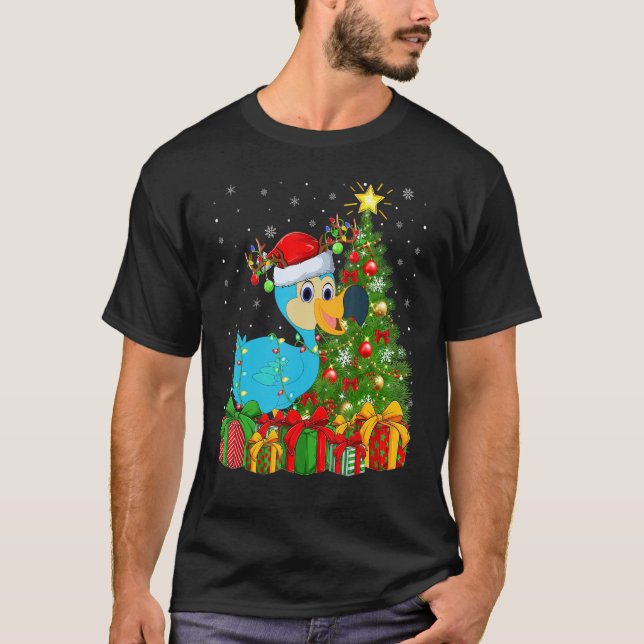 Dodo Bird   Xmas Holiday Santa Dodo Bird Christmas T Shirt (Framsida)