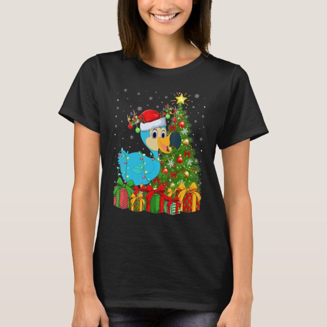 Dodo Bird   Xmas Holiday Santa Dodo Bird Christmas T Shirt (Framsida)