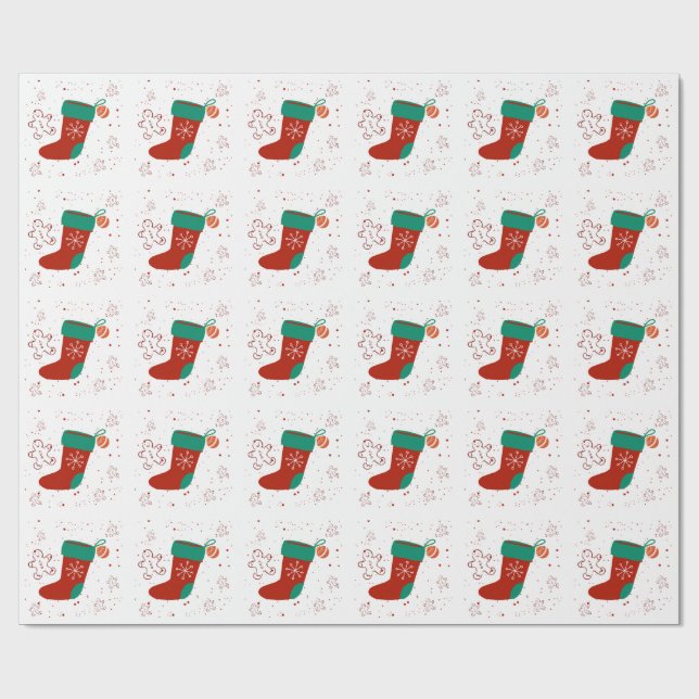Dodo Craft Studio Söt julstrumpa Holiday. Presentpapper (Platt)