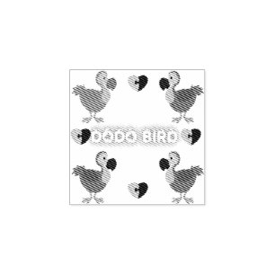 Dodo-fågel kärlek! frimärke! stämpel