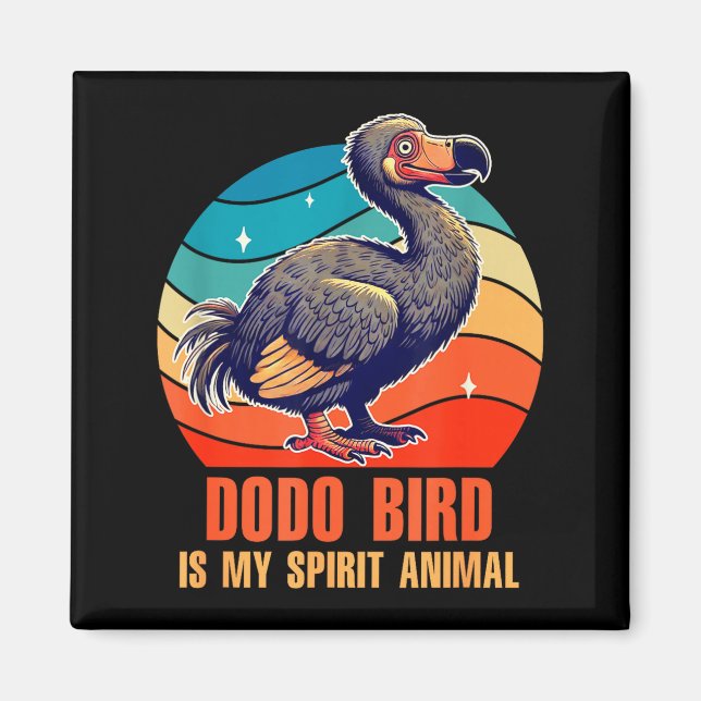 Dodo Fåglar Älskare Ornitolog Dodo Fågel Är Min Sp Magnet (Framsidan)