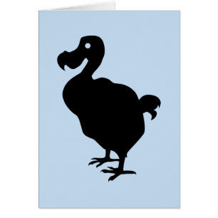 Dodo Silhouette Hälsningskort