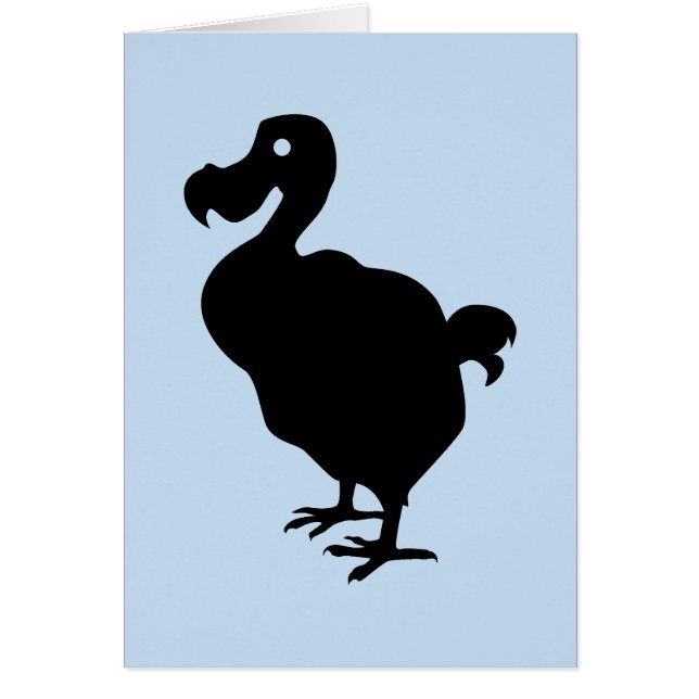 Dodo Silhouette Hälsningskort (Framsidan)