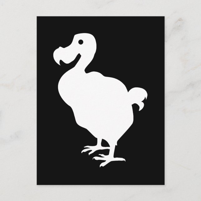 Dodo Silhouette Vykort (Framsida)