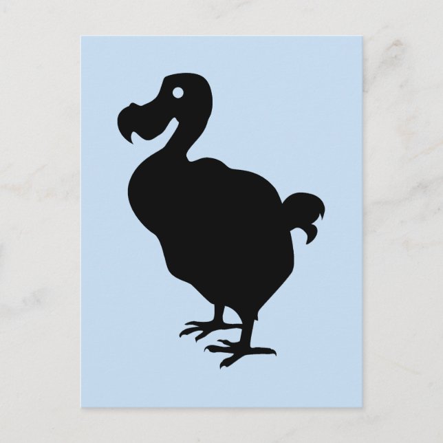 Dodo Silhouette Vykort (Framsida)