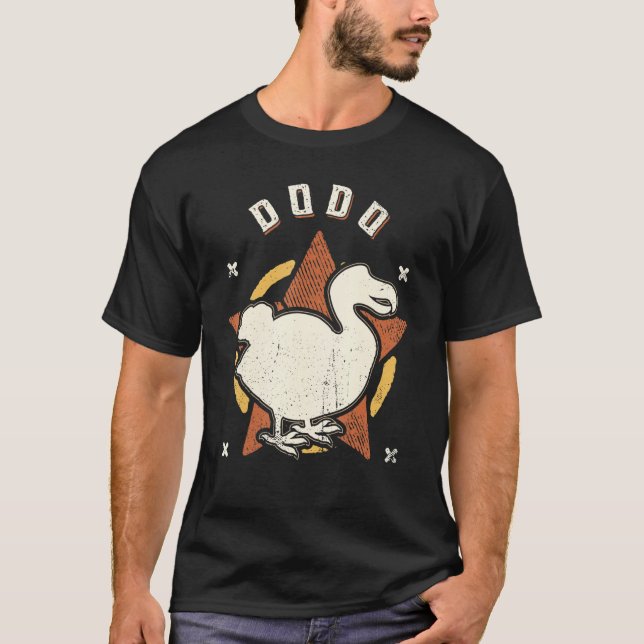 Dodo Vintage Retro Classic Animal T Shirt (Framsida)
