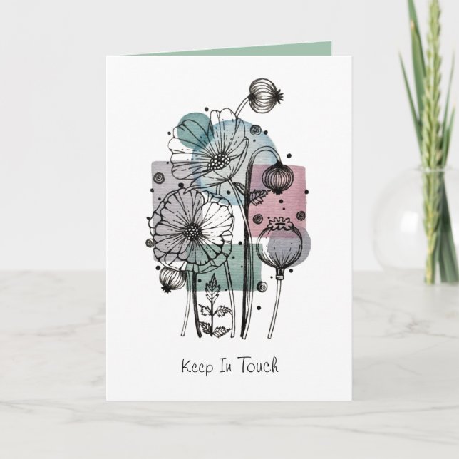 Dodocka i Bläck och vattenfärgskort Kort (Framsida)