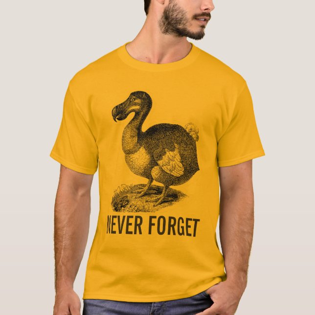 Dodofågeln glömmer aldrig skjortan tee shirt (Framsida)