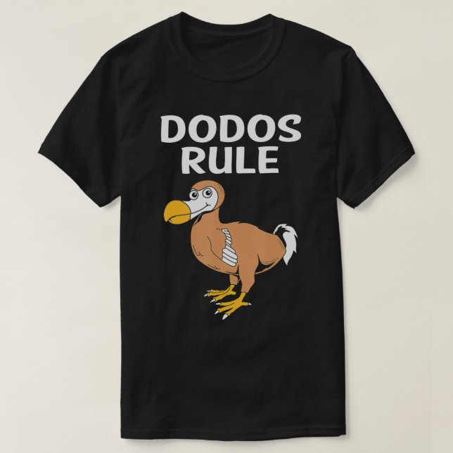 Dodos Rule Funny Dodo Bird  T Shirt (Design framsida)