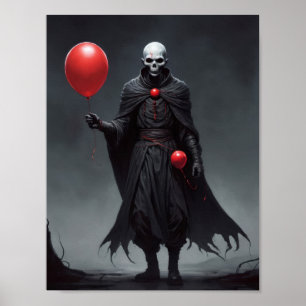 Dödsängel kommer med röda ballonger poster