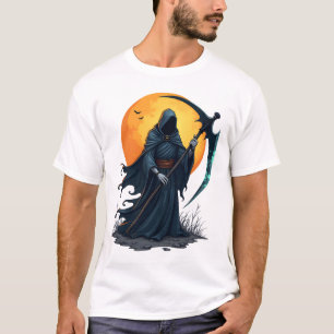 Dödsängel med lie � Skräckinjagande Halloween-tröj T Shirt