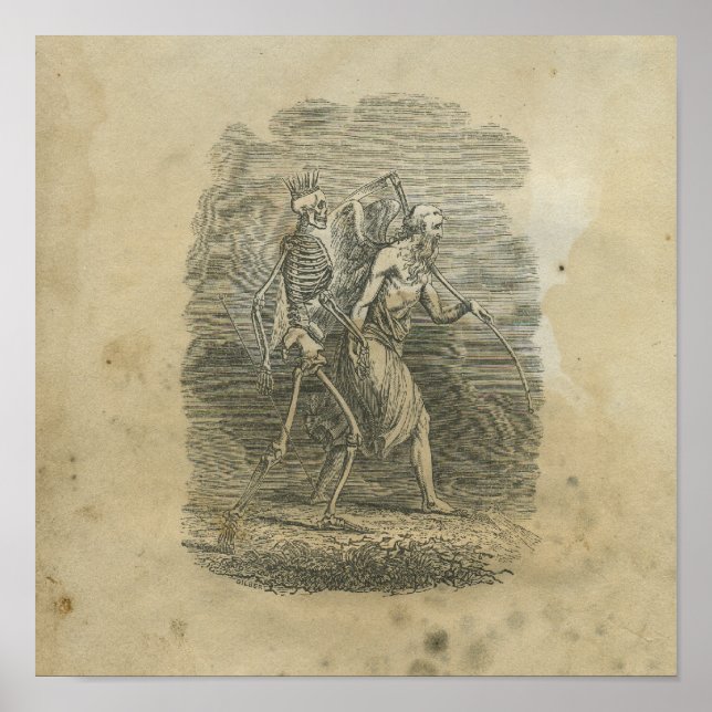 Dödsängel med Skeleton Poster (Framsidan)