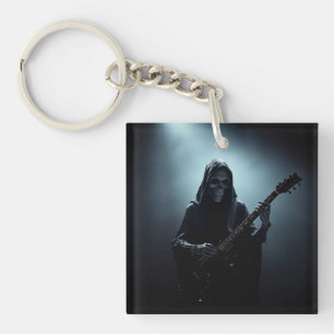 Dödsängel på scen med gitarr