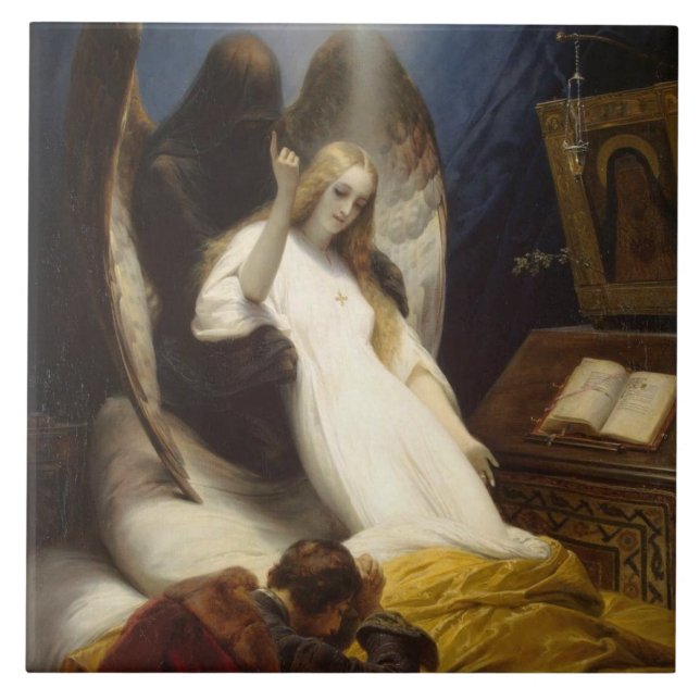 Dödsängel (på väg till himlen) (Horace Vernet) Kakelplatta (Framsidan)