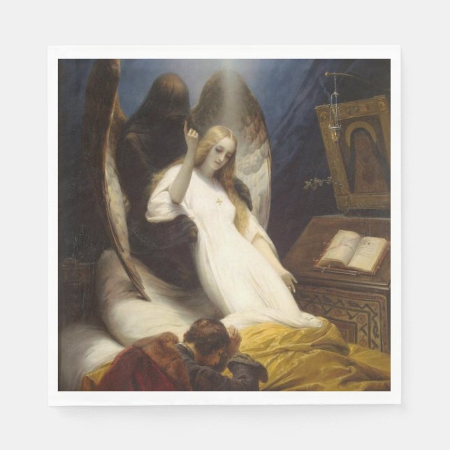 Dödsängel (på väg till himlen) (Horace Vernet) Pappersservett (Framsidan)