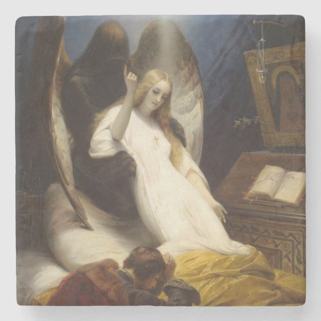 Dödsängel (på väg till himlen) (Horace Vernet) Stenunderlägg (Framsidan)