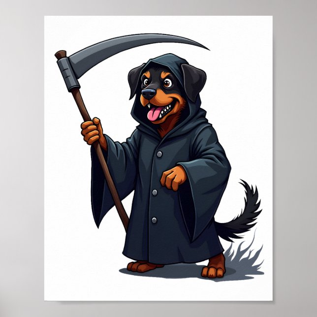 Dödsängel Rottweiler Hund Poster (Framsidan)
