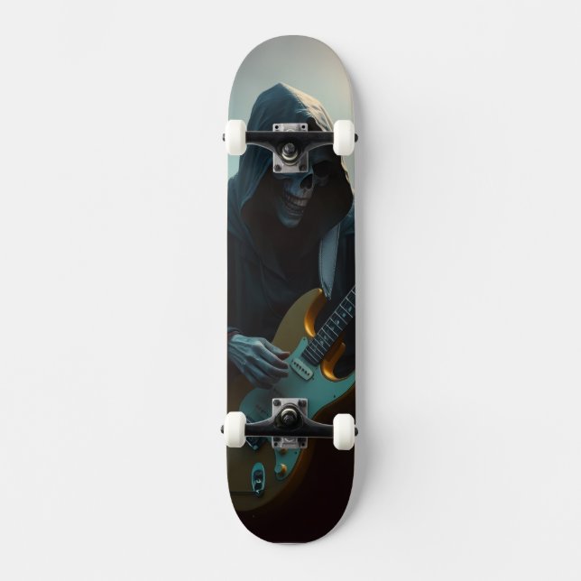 Dödsängel som spelar gitarr mini skateboard bräda 18,5 cm (Framsida)